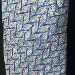 Missoni made in Italy baby blue zig zag tie..